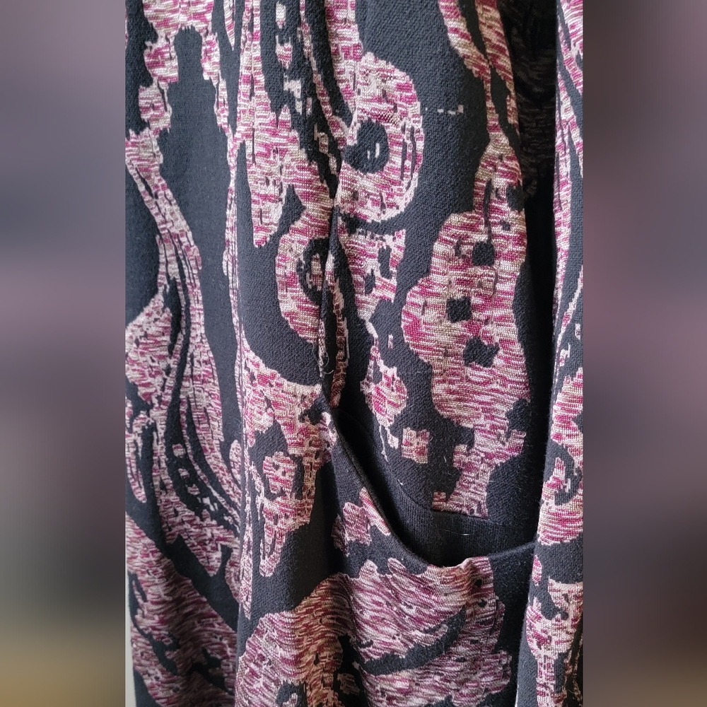 Free People Modern Love Mini Dress Womens M Black & Multi Mock Neck Sweater Dres - Picture 9 of 14